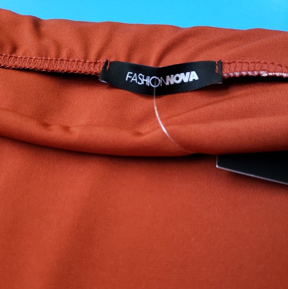 Fashionova XS Rust Color Tubular Bodysuit - Picture 3 of 5